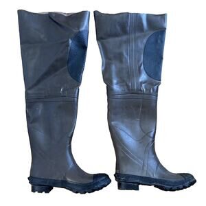 Pro Line Men’s Size 9 Insulated Rubber Wader Boots Steel Shank Cut Down Brown